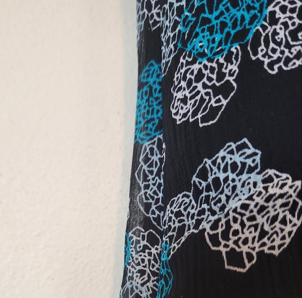 Alfani Silk, Turquoise & Black Top - Picture 5 of 7